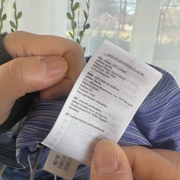 Adidas youth purple striped tennis top - Picture 6 of 7